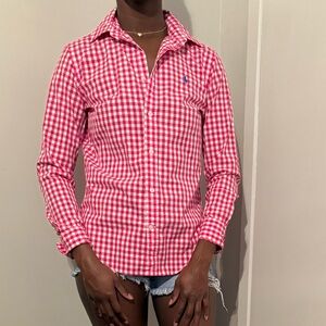 Polo by Ralph Lauren Pink and White Gingham Shirt